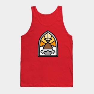 Holy Shit stained glass Church poop Holy crap poo funny Jesus Tank Top